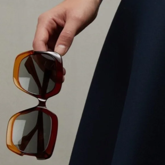 Authentic CHRISTIAN DIOR Square Gaia Sunglasses Brown Orange  display picture 1
